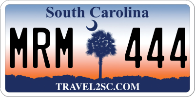 SC license plate MRM444