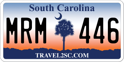 SC license plate MRM446