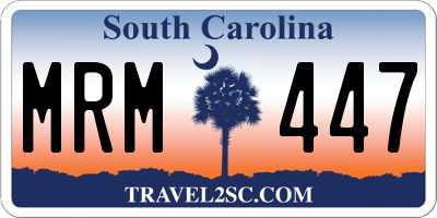 SC license plate MRM447