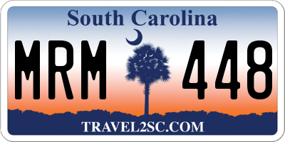 SC license plate MRM448