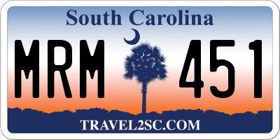 SC license plate MRM451