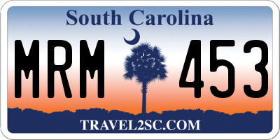 SC license plate MRM453