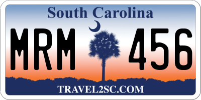 SC license plate MRM456