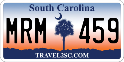 SC license plate MRM459