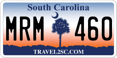 SC license plate MRM460