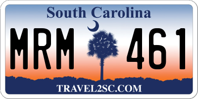 SC license plate MRM461