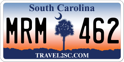 SC license plate MRM462