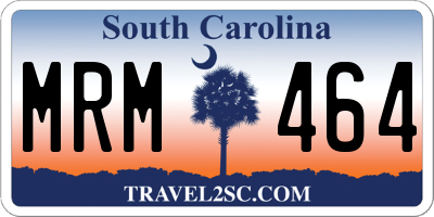 SC license plate MRM464