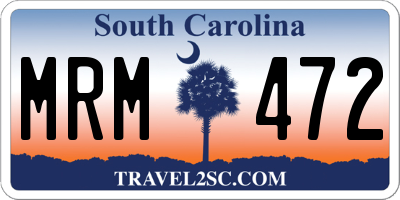 SC license plate MRM472