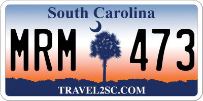 SC license plate MRM473