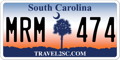 SC license plate MRM474