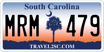 SC license plate MRM479