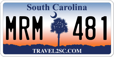 SC license plate MRM481