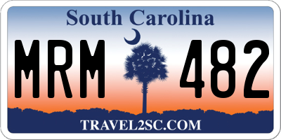 SC license plate MRM482