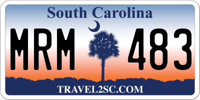 SC license plate MRM483