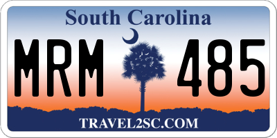SC license plate MRM485