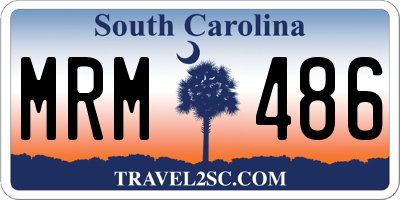 SC license plate MRM486