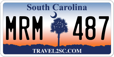 SC license plate MRM487