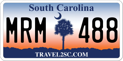 SC license plate MRM488