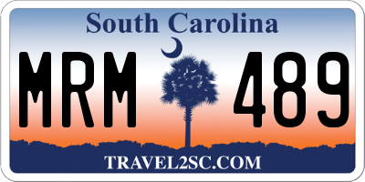 SC license plate MRM489