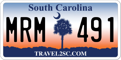 SC license plate MRM491