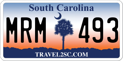 SC license plate MRM493
