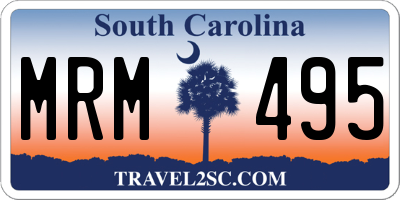 SC license plate MRM495