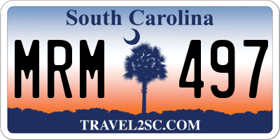 SC license plate MRM497
