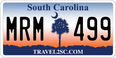 SC license plate MRM499