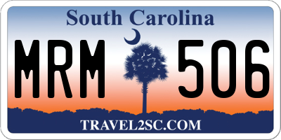SC license plate MRM506