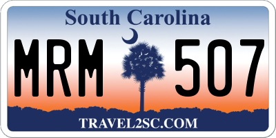 SC license plate MRM507