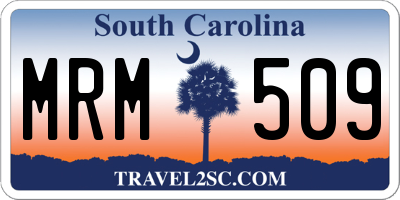 SC license plate MRM509
