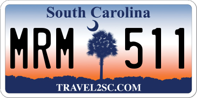 SC license plate MRM511