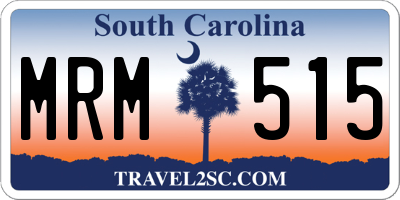 SC license plate MRM515