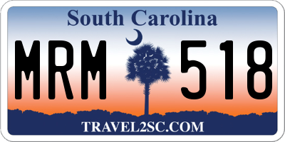 SC license plate MRM518