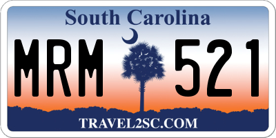 SC license plate MRM521