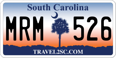 SC license plate MRM526