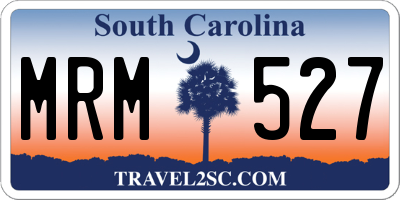 SC license plate MRM527