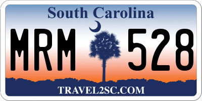 SC license plate MRM528