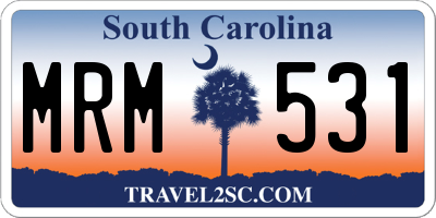 SC license plate MRM531