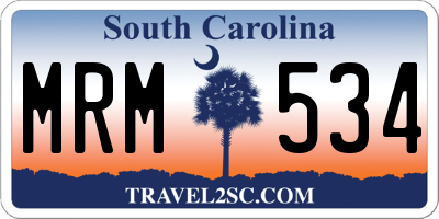 SC license plate MRM534