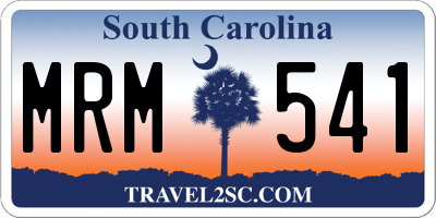 SC license plate MRM541