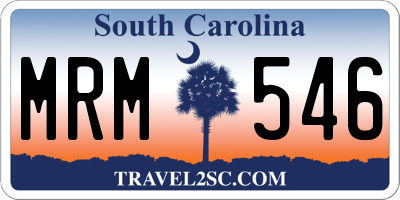 SC license plate MRM546