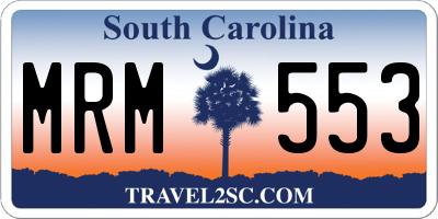 SC license plate MRM553