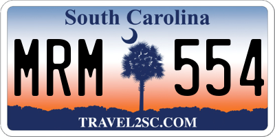 SC license plate MRM554