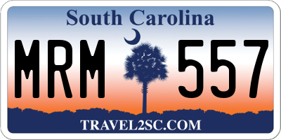 SC license plate MRM557