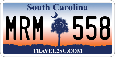 SC license plate MRM558