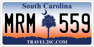 SC license plate MRM559