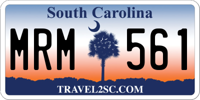 SC license plate MRM561