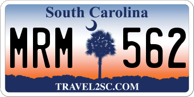 SC license plate MRM562